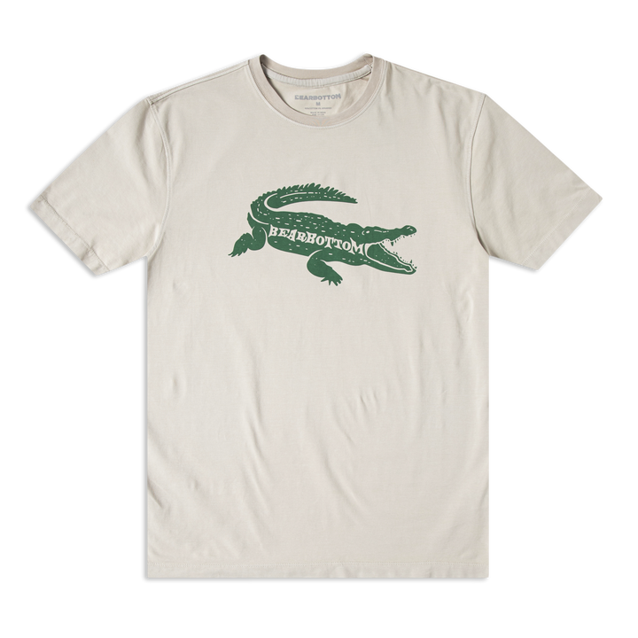 Natural Dye Graphic Tee Gator front