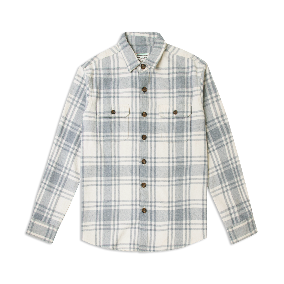 Heavyweight Flannel Overshirt Oat Flint front