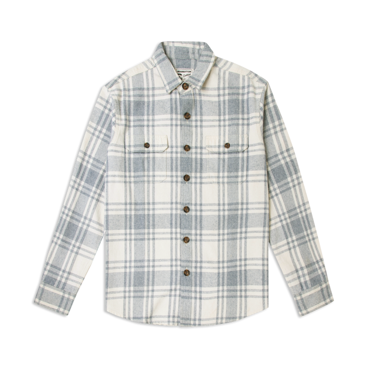 Heavyweight Flannel Overshirt Oat Flint front