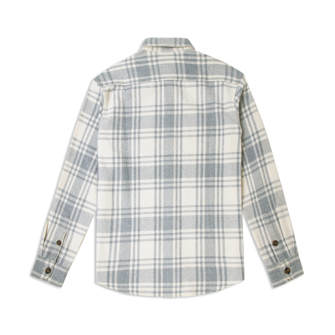 Heavyweight Flannel Overshirt Oat Flint back