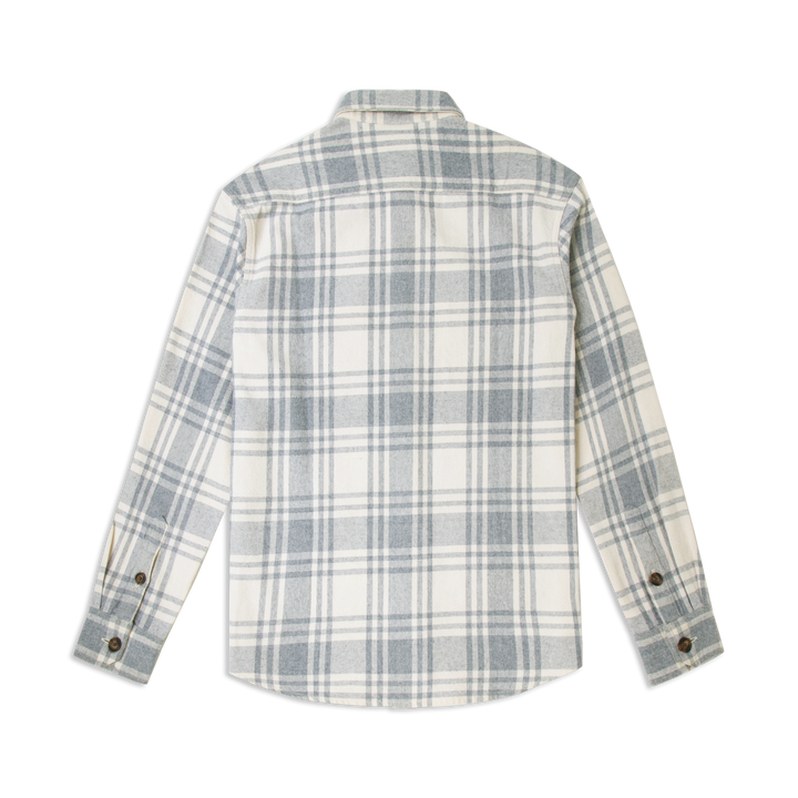 Heavyweight Flannel Overshirt Oat Flint back