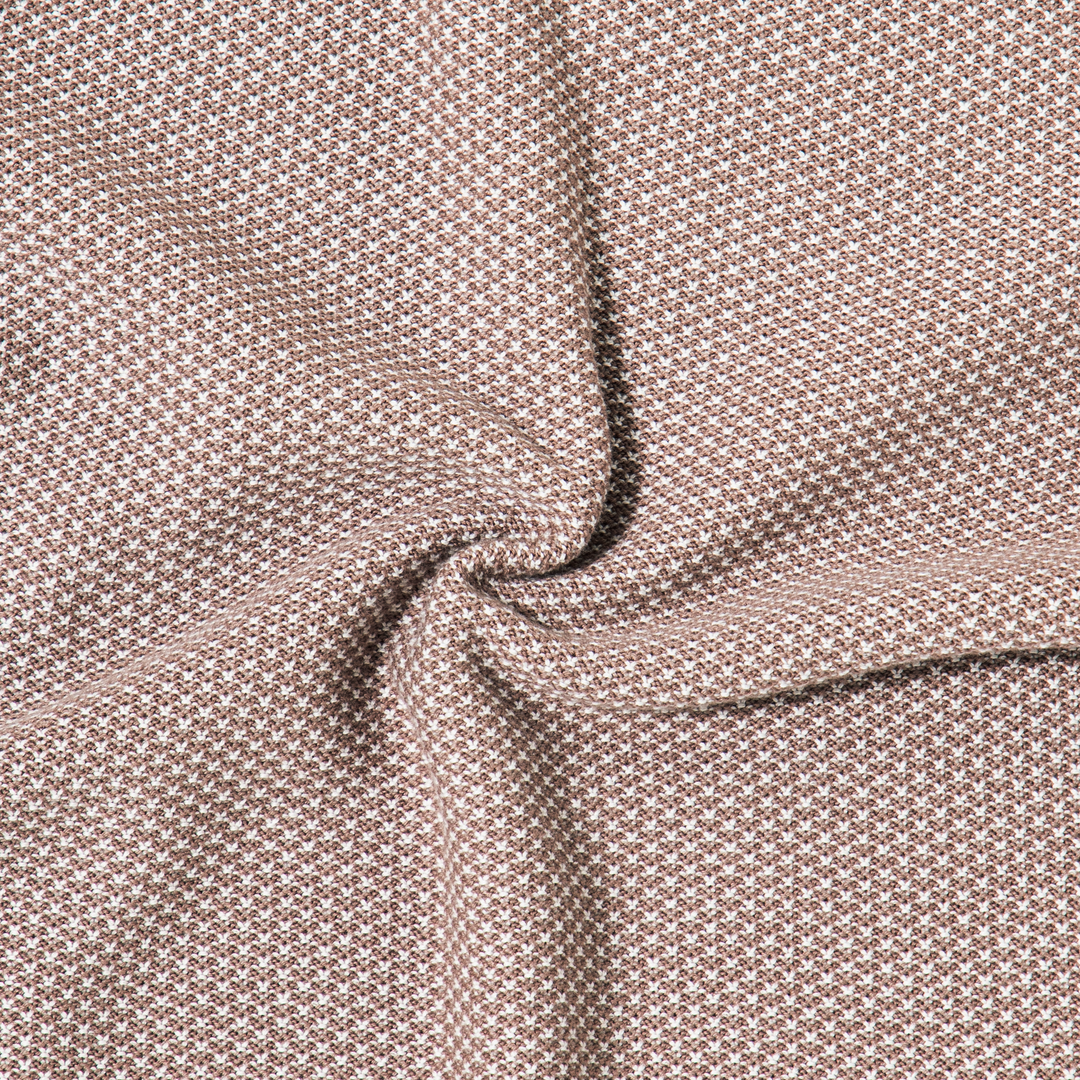 Honeycomb Sweater Polo Driftwood fabric detail