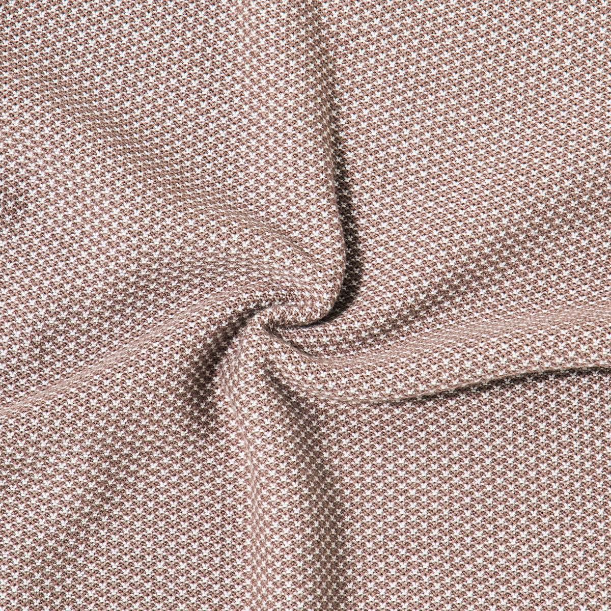 Honeycomb Sweater Polo Driftwood fabric detail