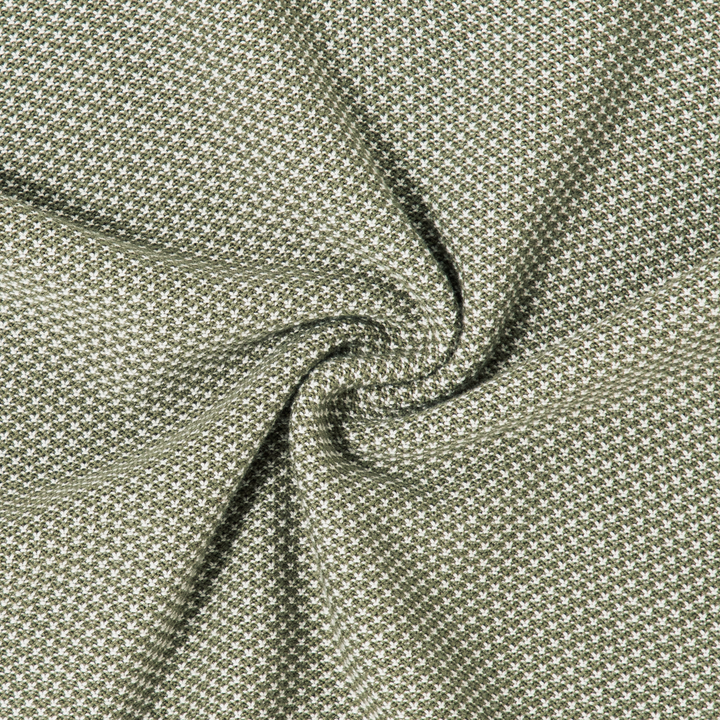 Honeycomb Sweater Polo Fern fabric detail