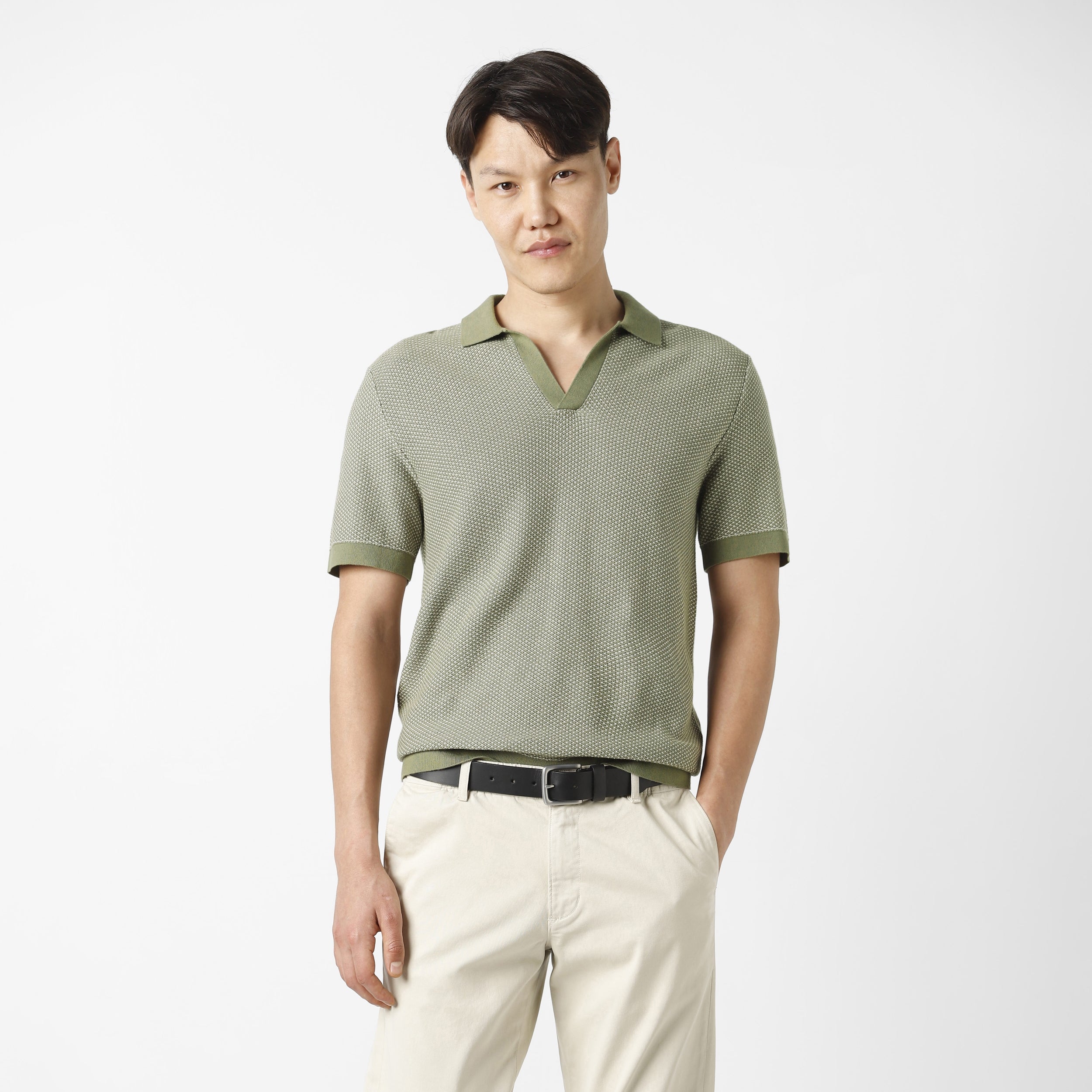Bearbottom Clothing Honeycomb Sweater Polo