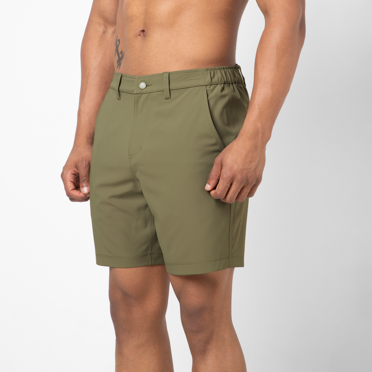 Hybrid Short 7 Fern side on model