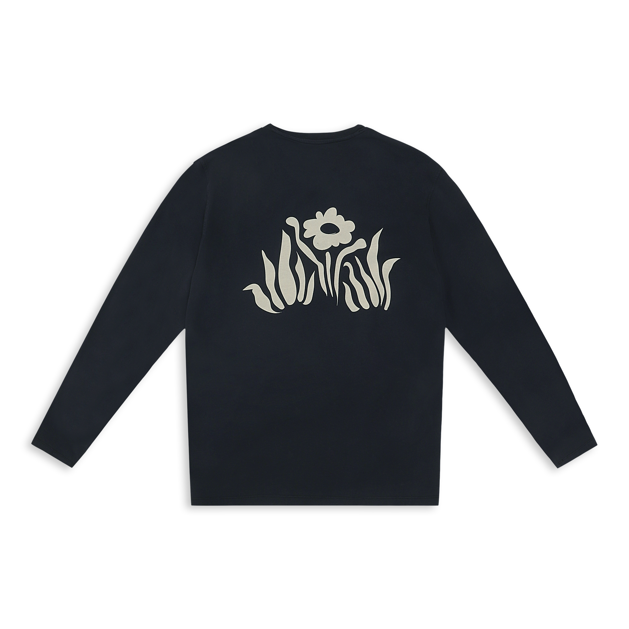 Natural Dye Graphic Long Sleeve - Explore & Discover back with flower graphic