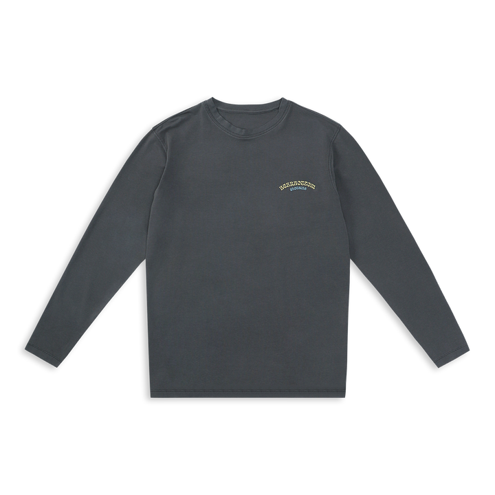 Natural Dye Graphic Long Sleeve - Festival front with bearbottom logo graphic