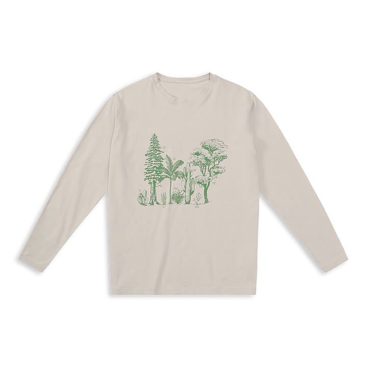 Natural Dye Graphic Long Sleeve Plants All Over front