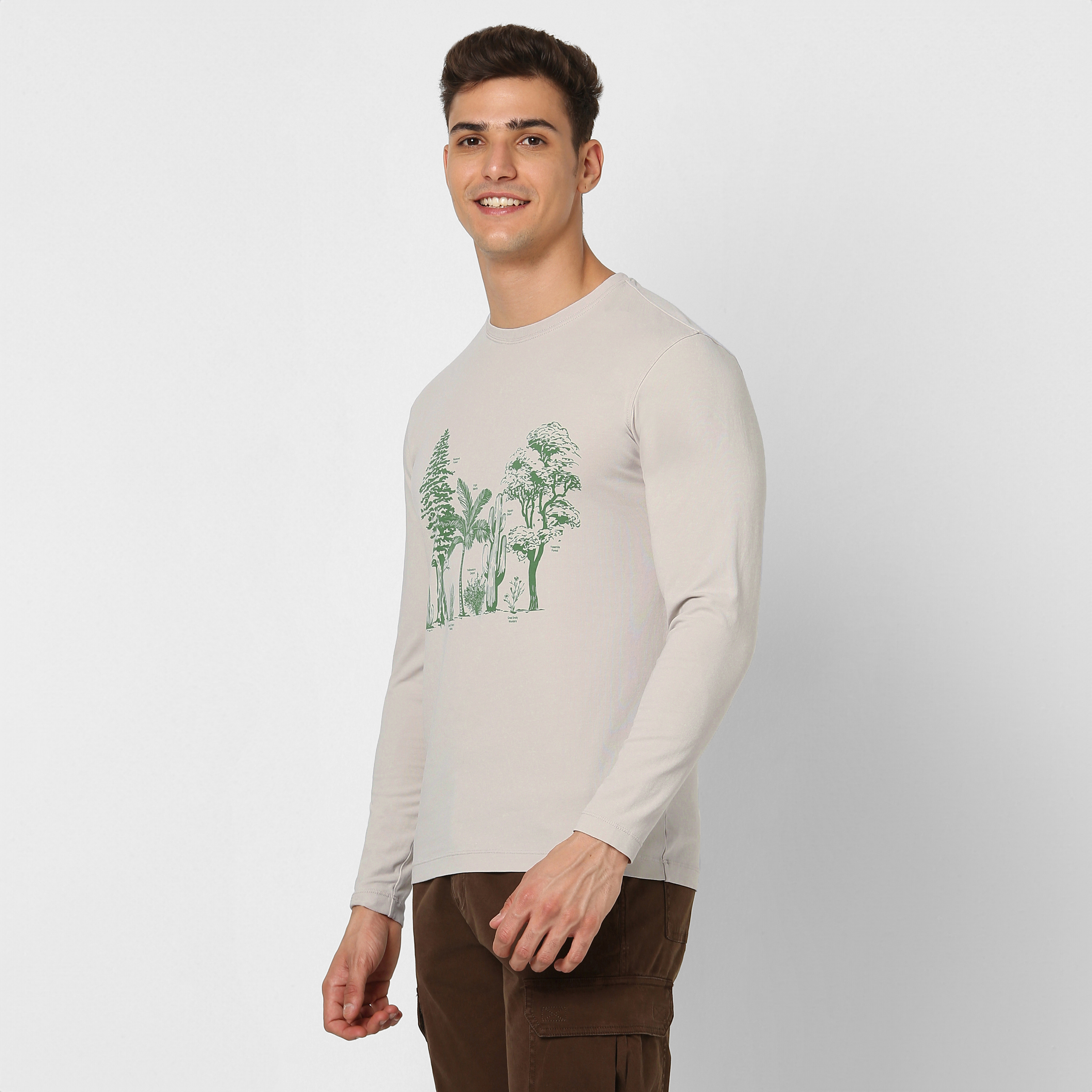 Natural Dye Graphic Long Sleeve - Plants All Over