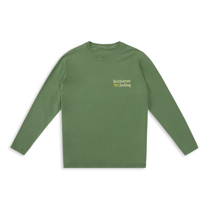 Natural Dye Graphic Long Sleeve - Sun Bear front with bearbottom clothing logo graphic