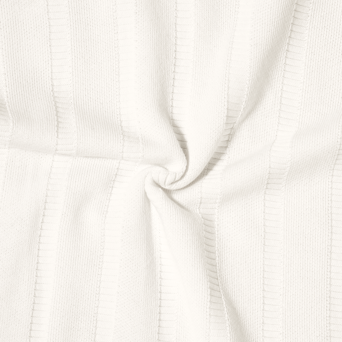 Ladder Knit Sweater Polo White fabric detail
