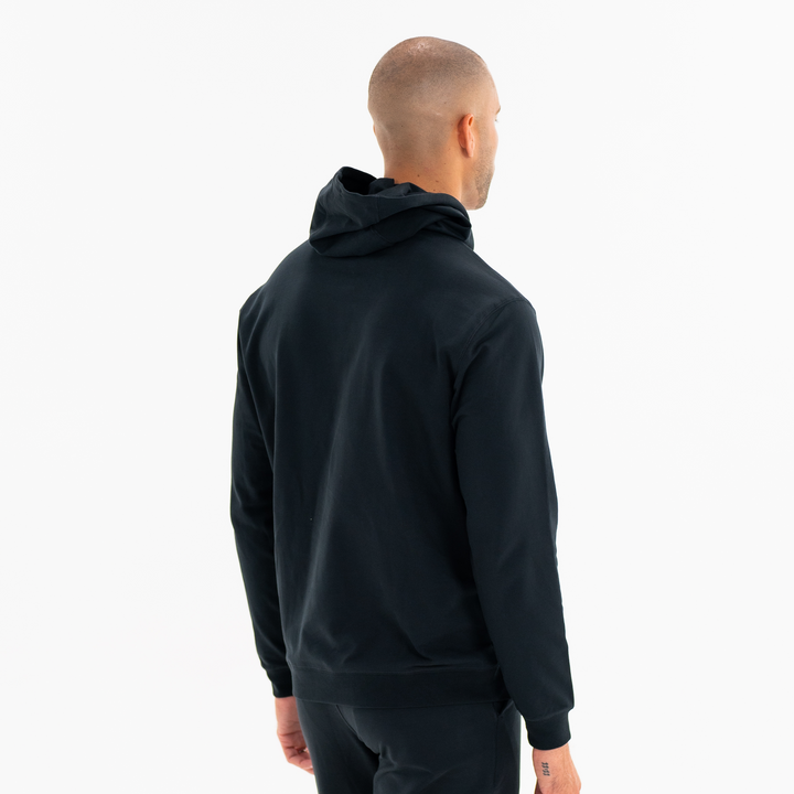 Lounge Hoodie Black back on model