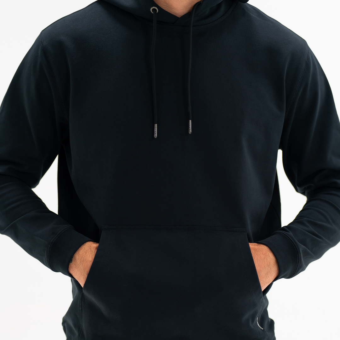 Lounge Hoodie Black close up front