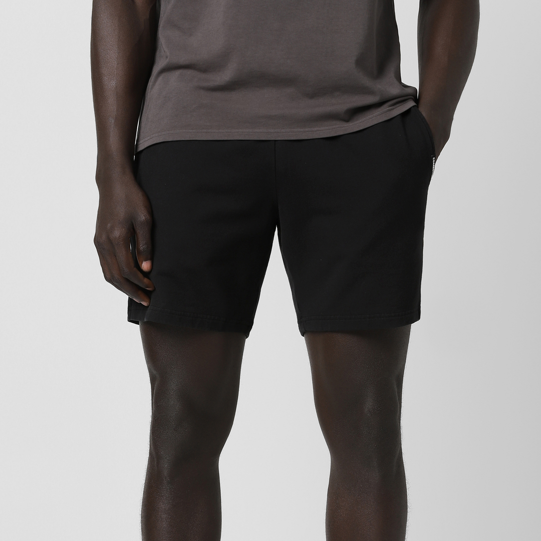 Lounge Short 7" Black front on model