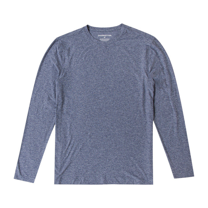 Long Sleeve Tech Tee Navy front flat