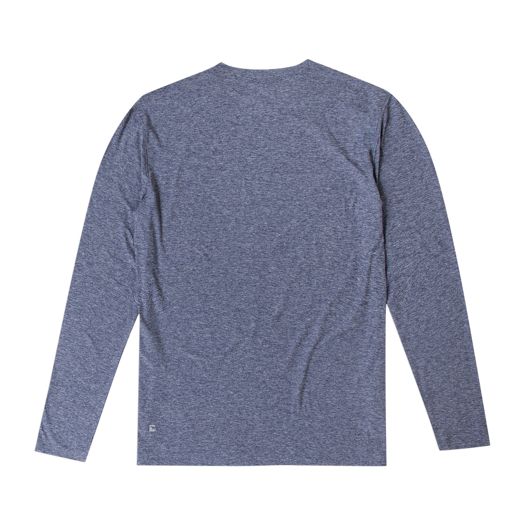 Long Sleeve Tech Tee Navy back flat