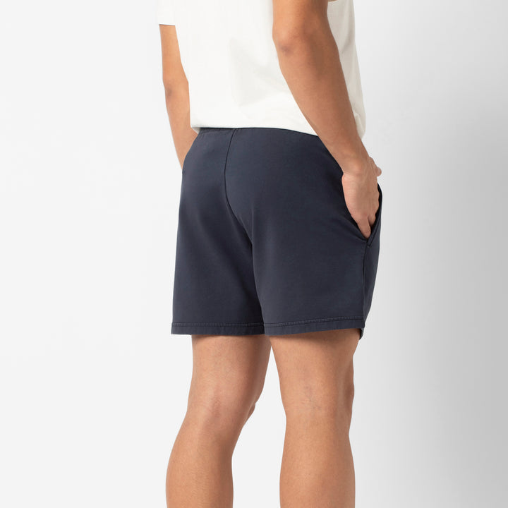 Lounge Short 5 Navy back on model