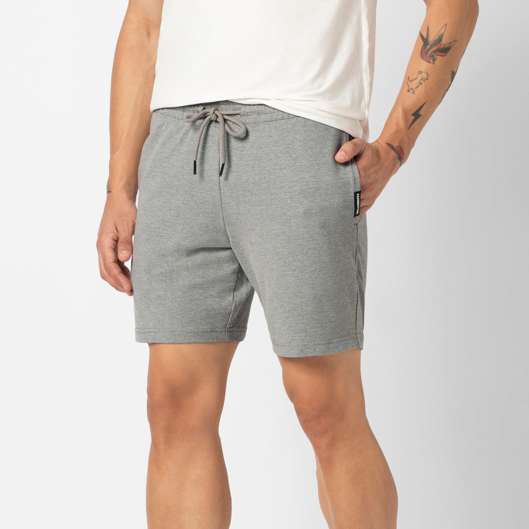Lounge Short 7 Heather Grey side on model
