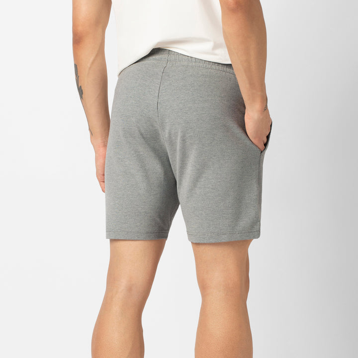 Lounge Short 7 Heather Grey back on model
