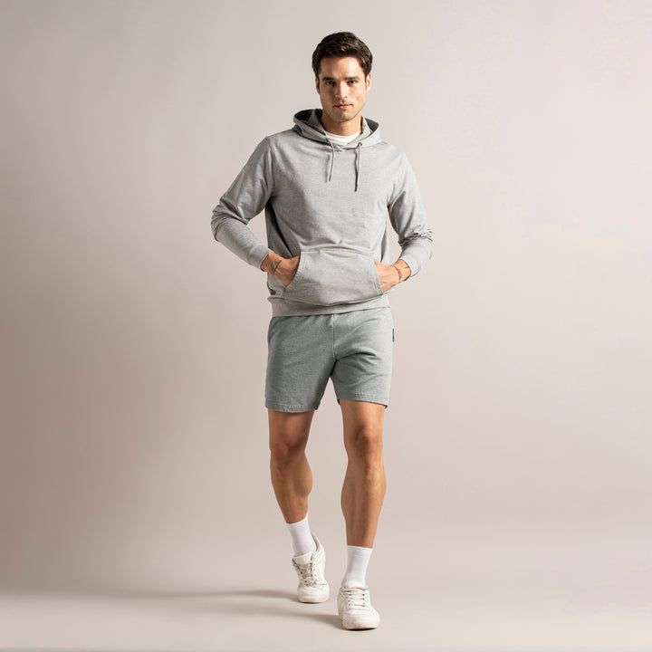 Lounge Short 7 Heather Grey full body on model