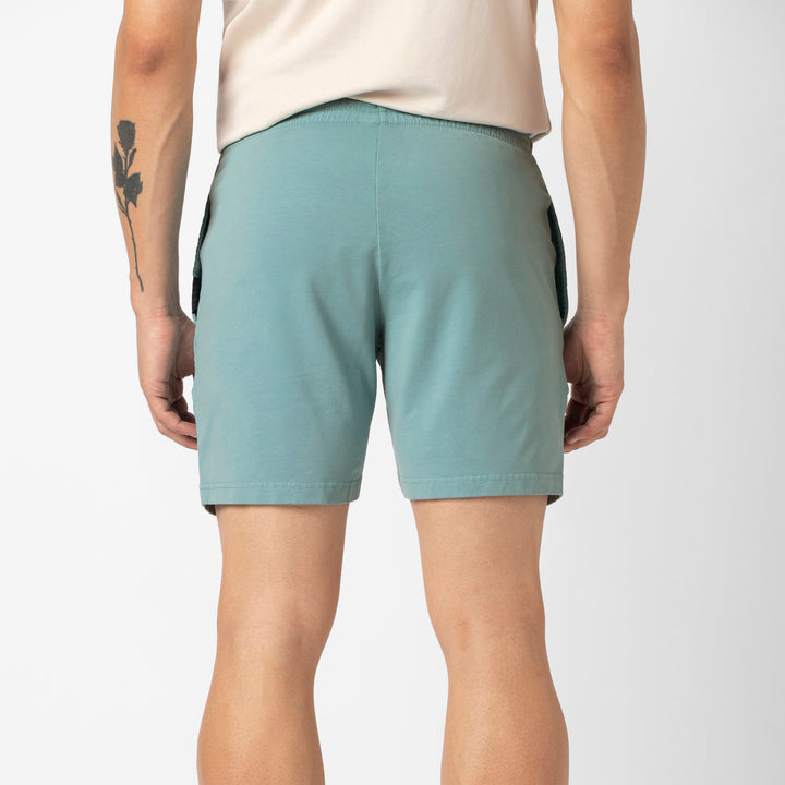 Lounge Short 7 Sea Glass back on model