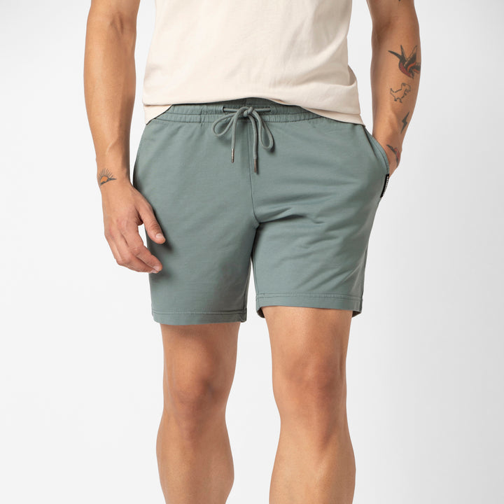 Lounge Short 7 Shark Grey front on model