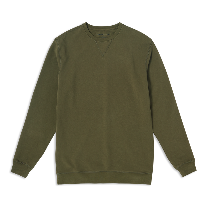 Lounge Crewneck Dark Olive front