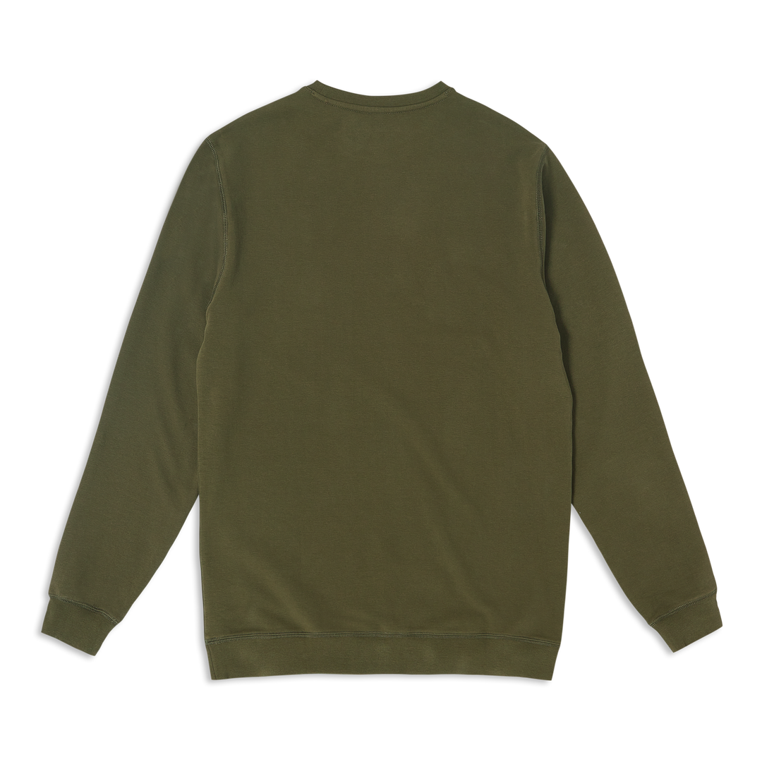 Lounge Crewneck Dark Olive back