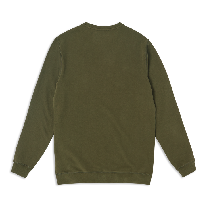 Lounge Crewneck Dark Olive back