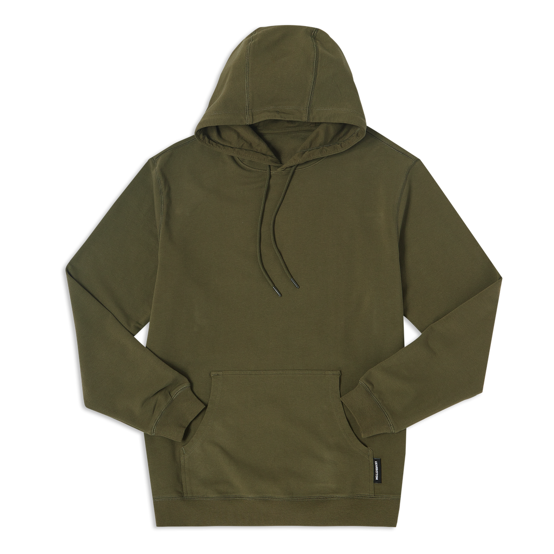 Lounge Hoodie Dark Olive front