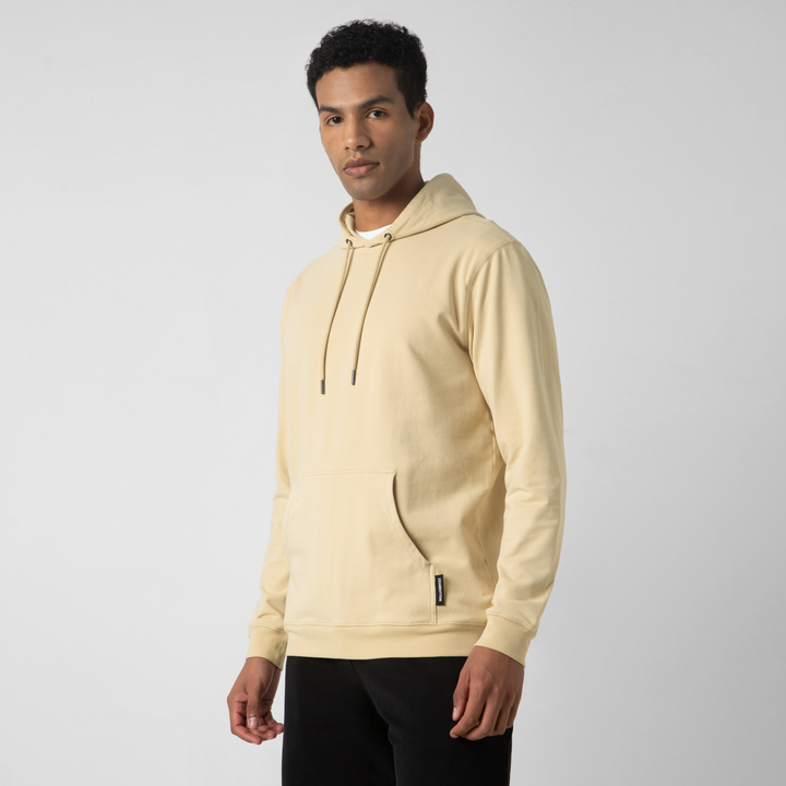 Lounge Hoodie Khaki side on model