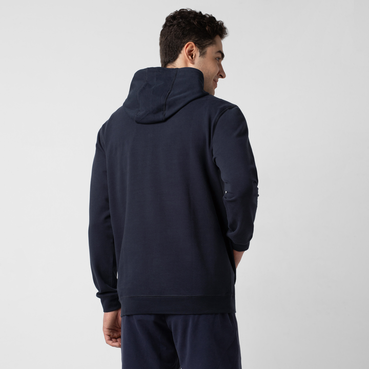 Lounge Hoodie Navy back on model