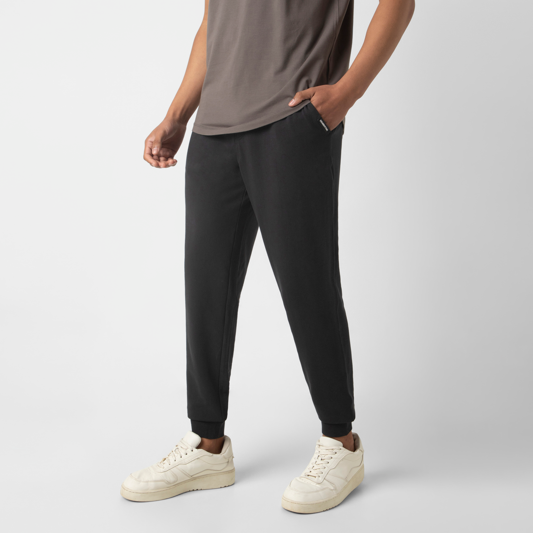 Lounge Jogger Black side on model