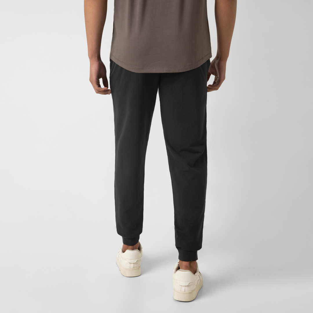 Lounge Jogger Black back on model