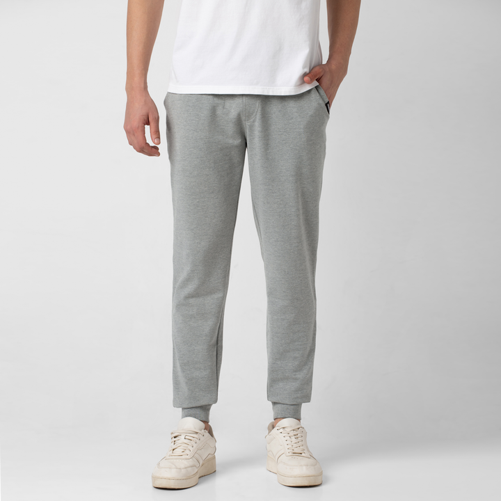 Lounge Jogger Heather Grey front on model