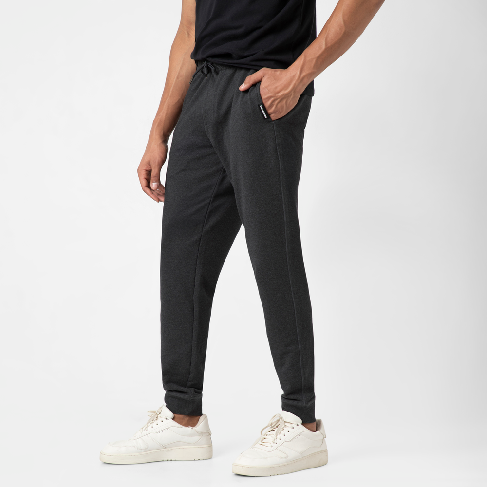 Lounge Jogger Heather Shadow side on model