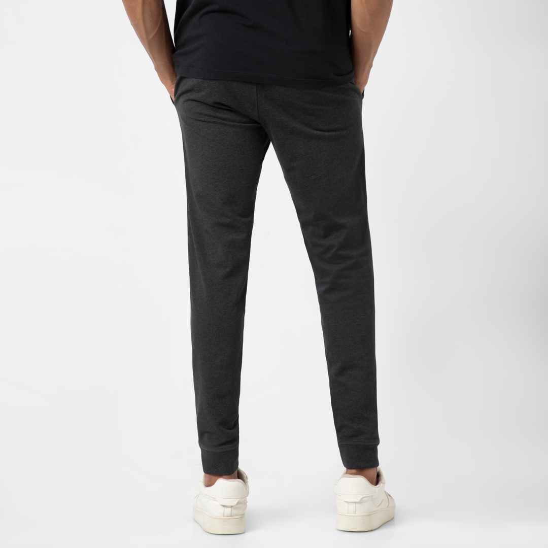 Lounge Jogger Heather Shadow back on model