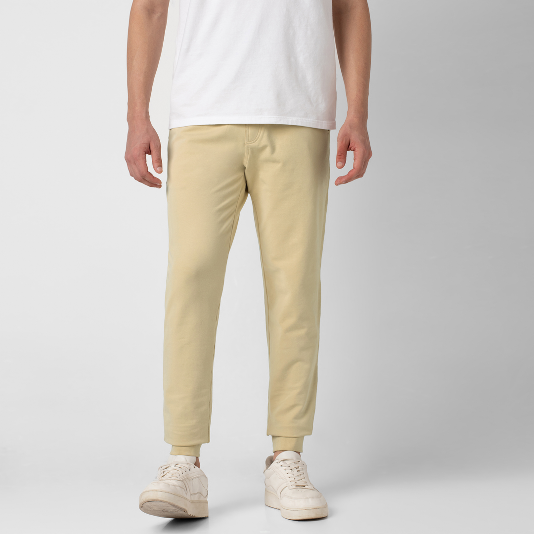 Lounge Jogger Khaki front on model