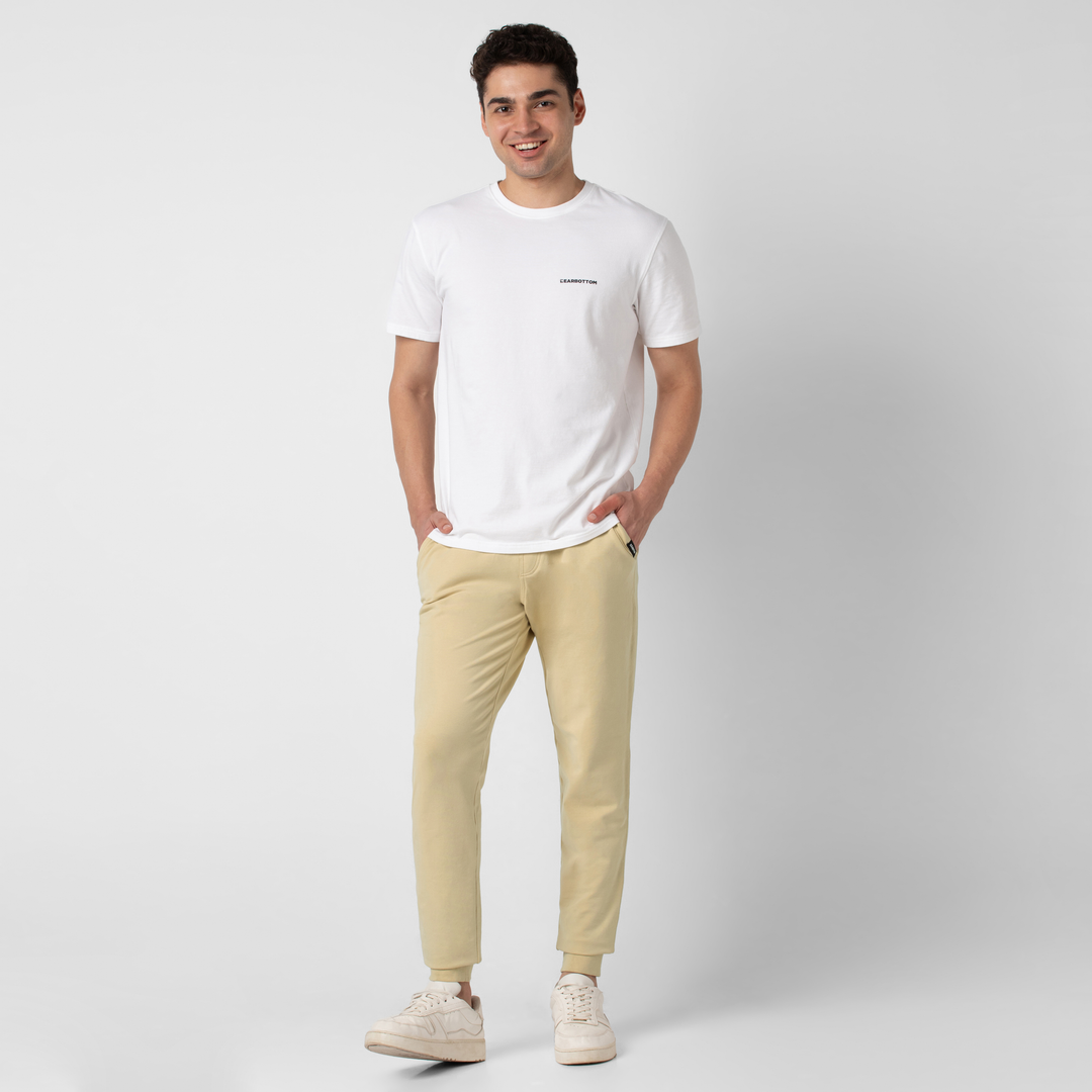 Lounge Jogger Khaki full body on model