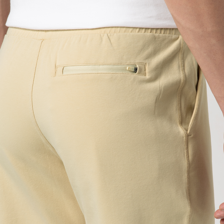 Lounge Jogger Khaki close up back on model