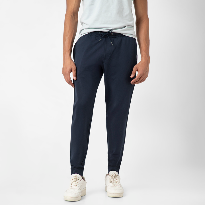 Lounge Jogger Navy front on model