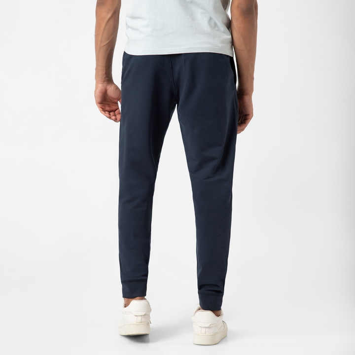 Lounge Jogger Navy back on model