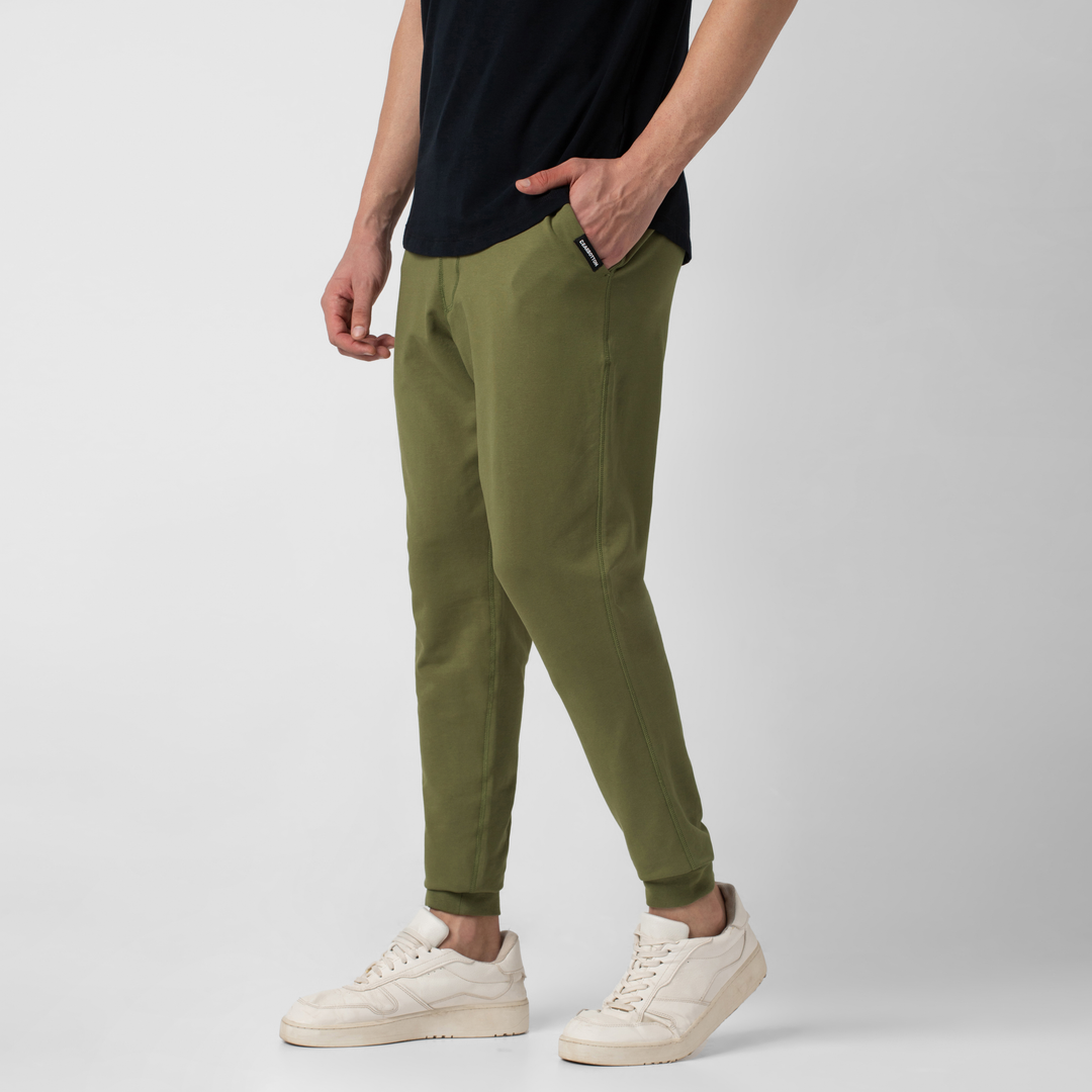 Lounge Jogger Olive side on model