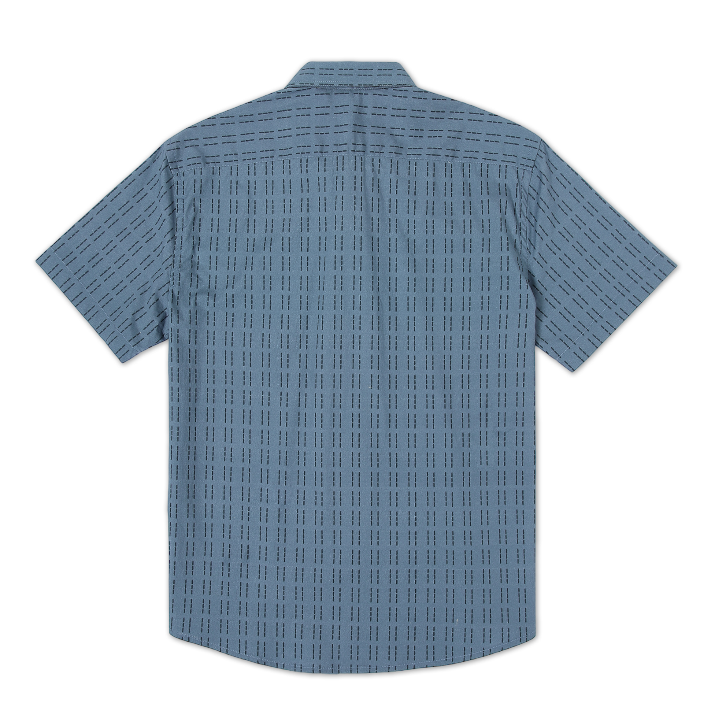 Marina Shirt Dash Blue back with collar and short sleeves