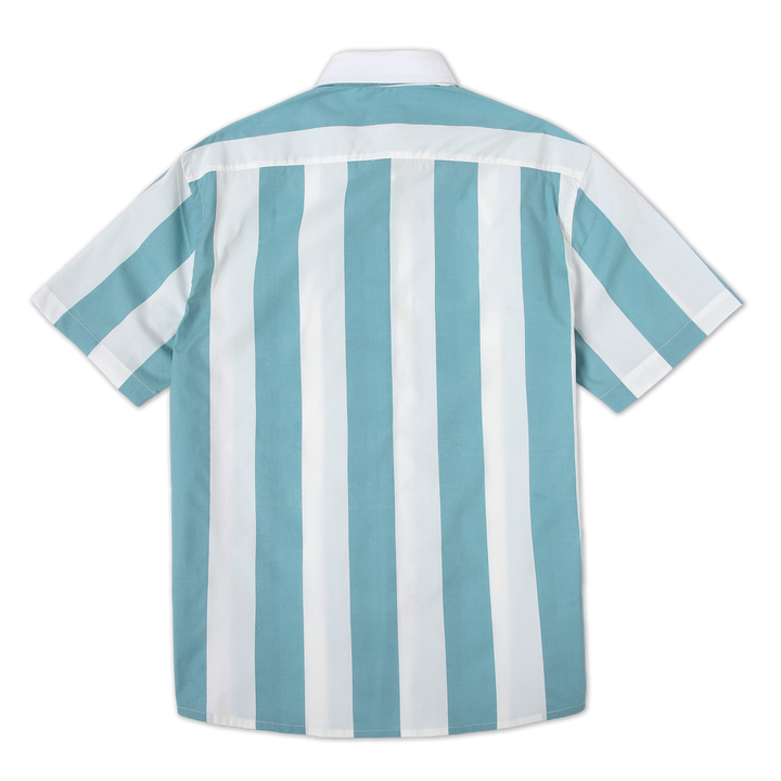 Marina Shirt Sky Stripe back with collar and short sleeves