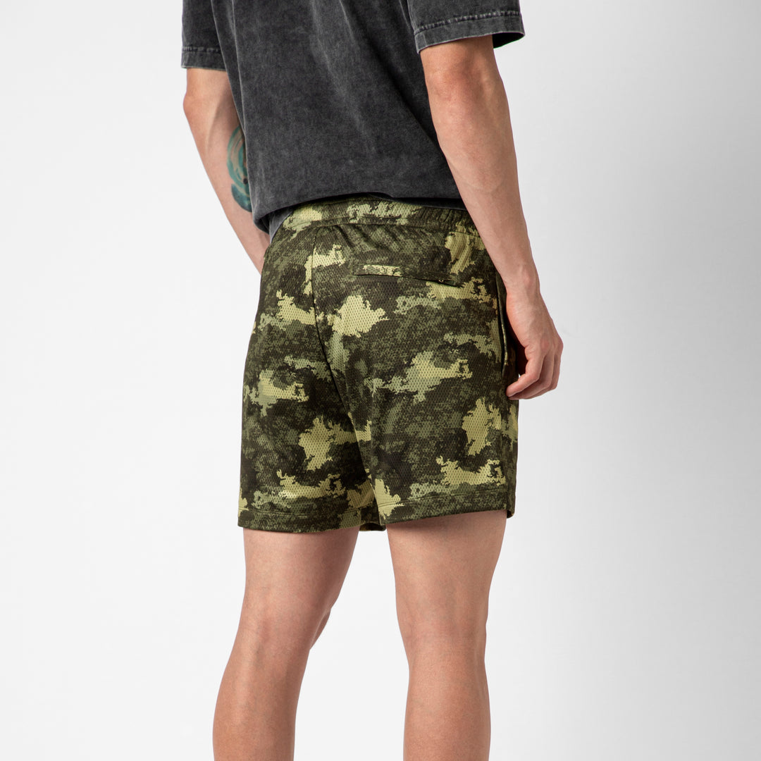 Mesh Short Camo Tree back on model