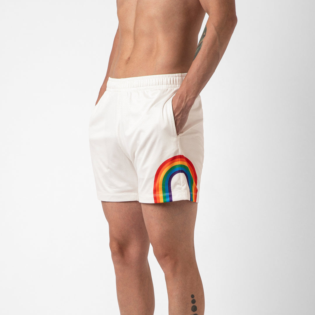 Mesh Short Pride side on model