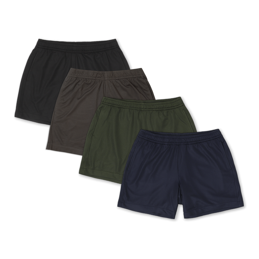 Mesh Short  Pack: Navy, Military Green, Coal, Black