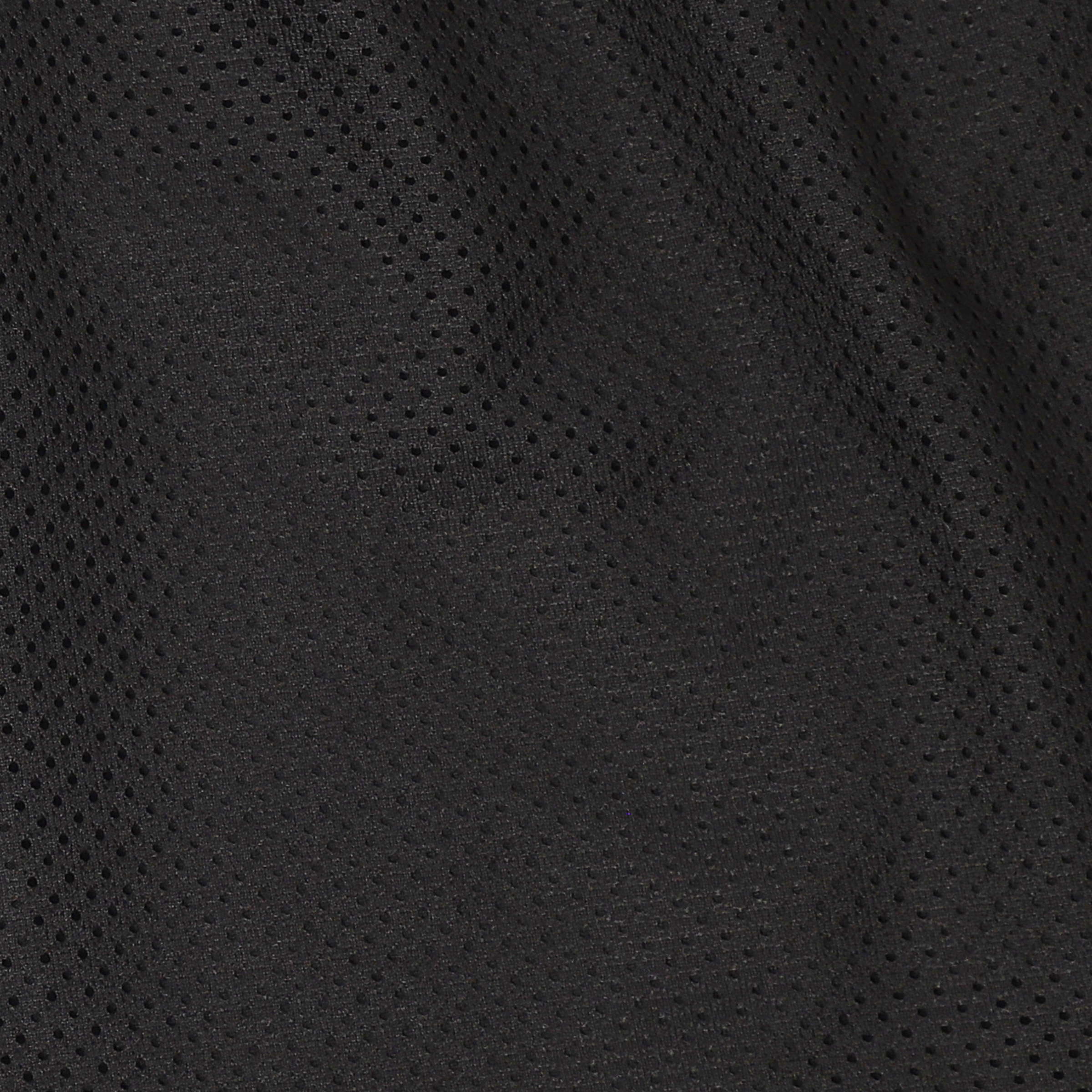 Mesh Short 5.5" Black close up mesh fabric